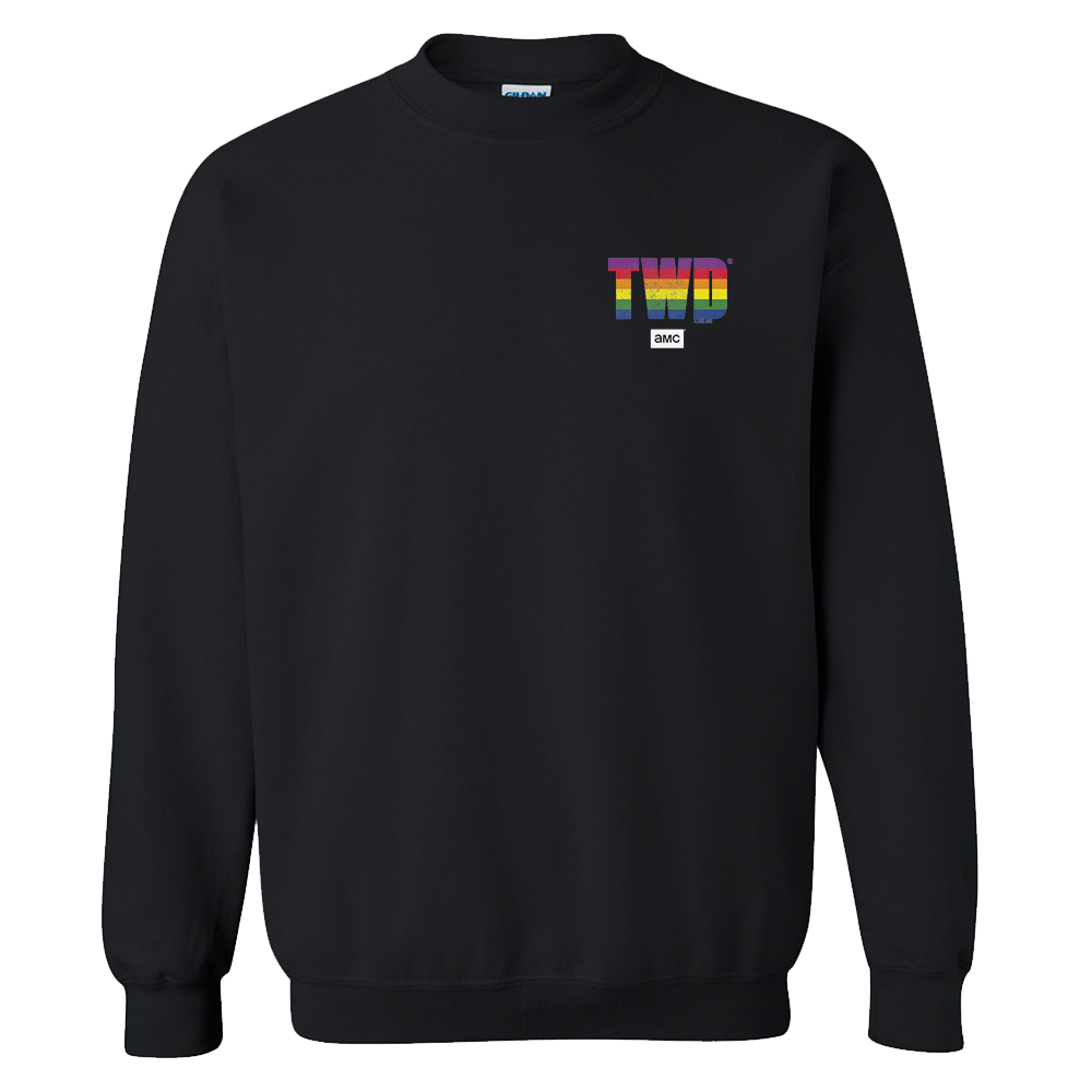 The Walking Dead Pride Repeat Logo Fleece Crewneck Sweatshirt-0