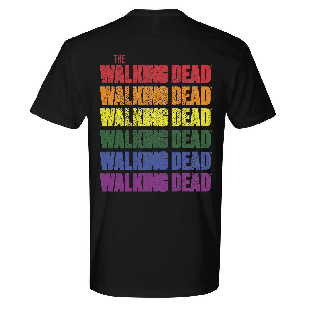 The Walking Dead Pride Repeat Logo Adult Short Sleeve T-Shirt-1