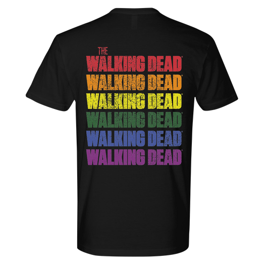 The Walking Dead Pride Repeat Logo Adult Short Sleeve T-Shirt-1