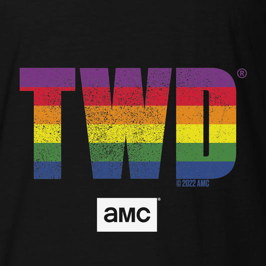 The Walking Dead Pride Repeat Logo Adult Short Sleeve T-Shirt-2