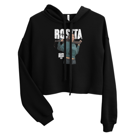 The Walking Dead Rosita Women's Fleece Crop Hooded Sweatshirt-0