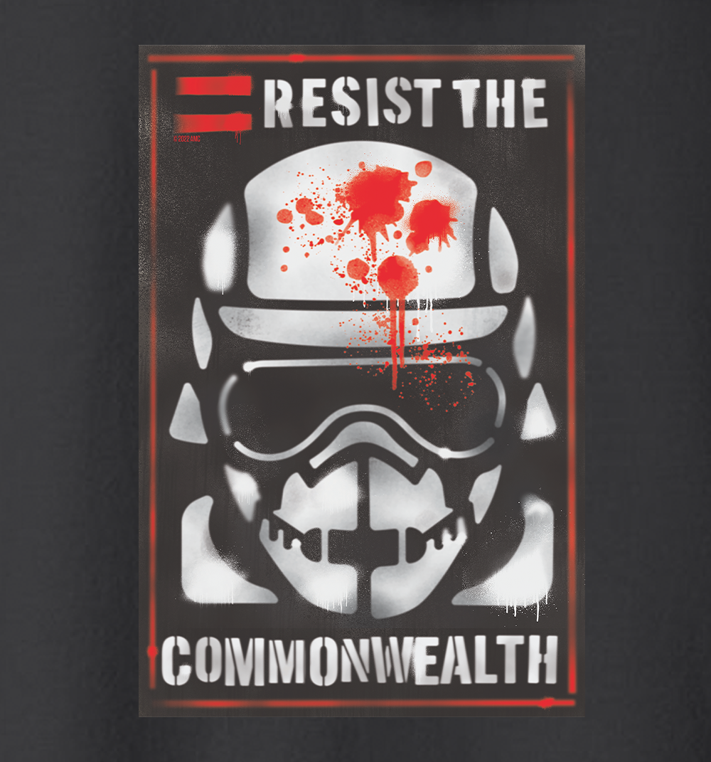 The Walking Dead Resist the Commonwealth Fleece Zip-Up Hooded Sweatshirt
