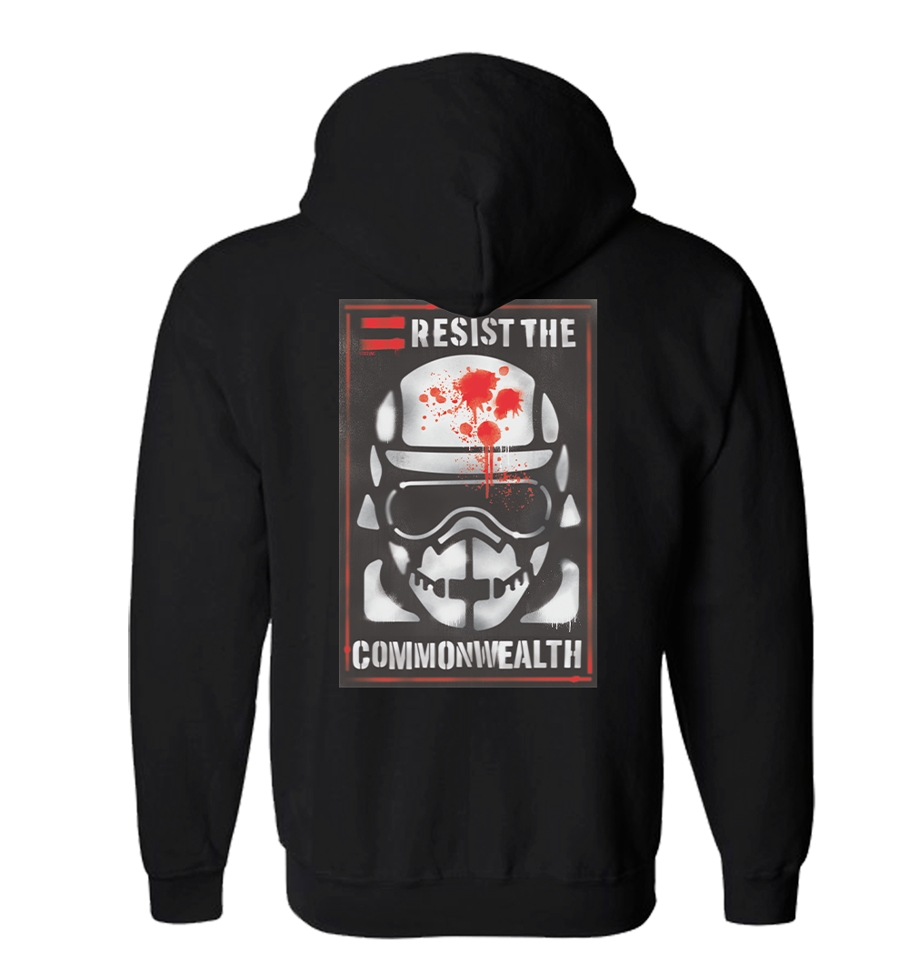 The Walking Dead Resist the Commonwealth Fleece Zip-Up Hooded Sweatshirt-1