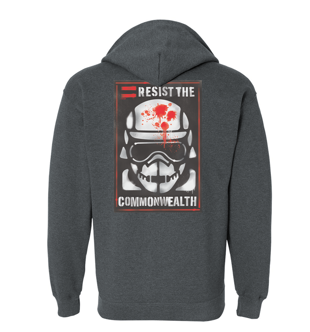 The Walking Dead Resist the Commonwealth Fleece Zip-Up Hooded Sweatshirt-4