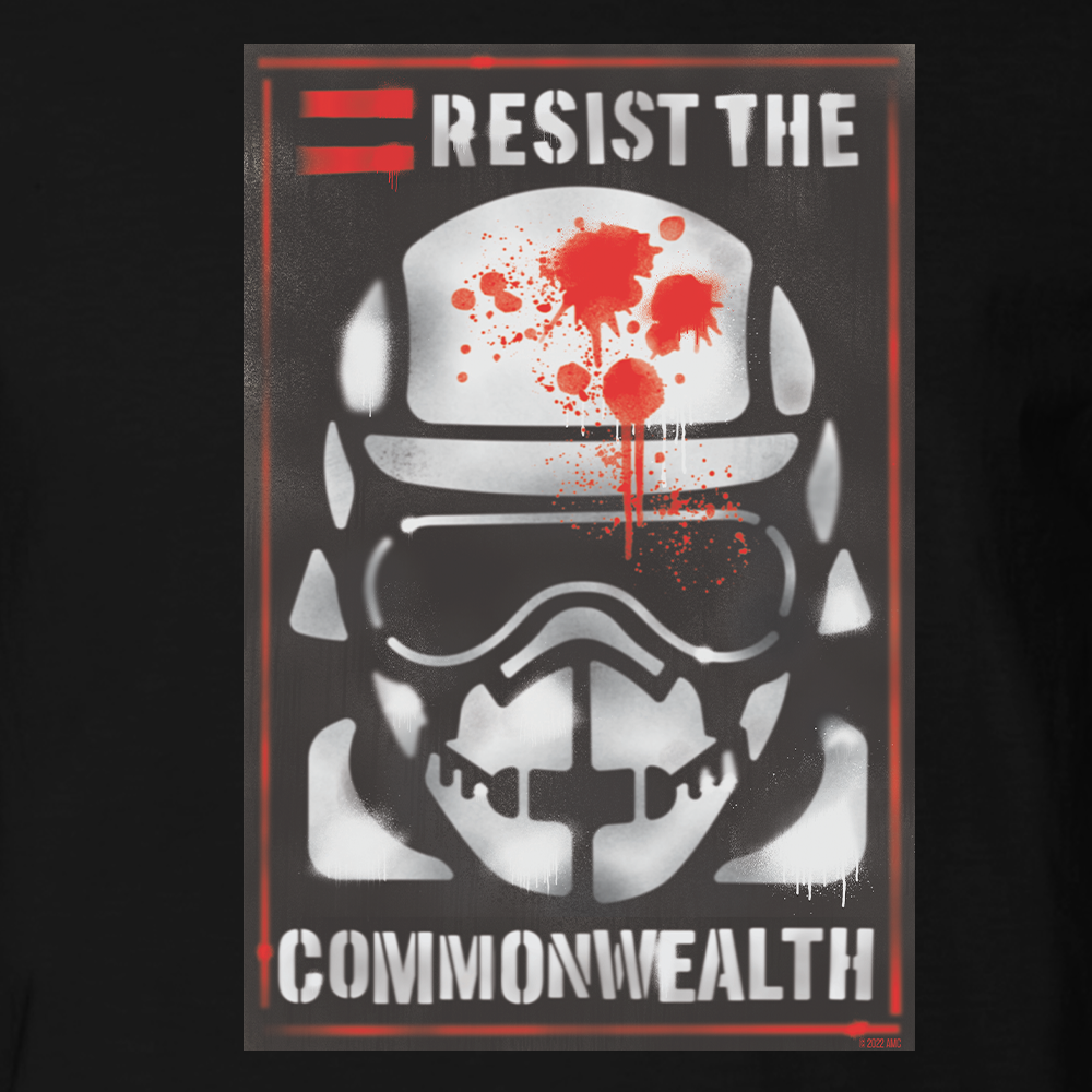 The Walking Dead Resist the Commonwealth Adult Short Sleeve T-Shirt-1