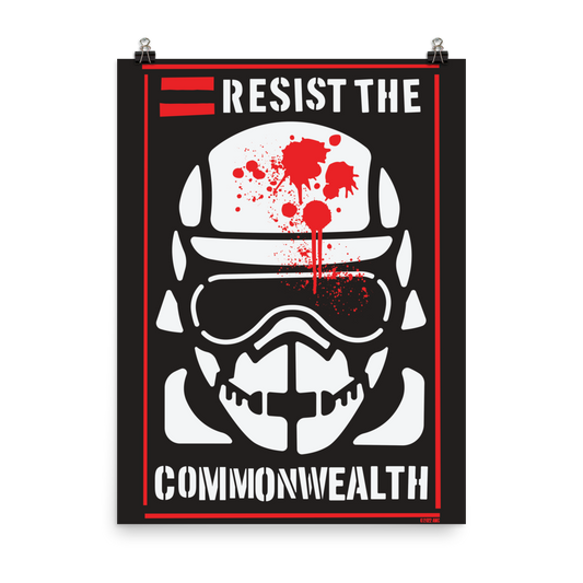 The Walking Dead Resist the Commonwealth Premium Satin Poster-0