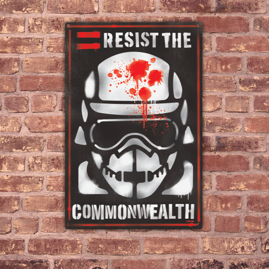 The Walking Dead Resist the Commonwealth Metal Sign-0