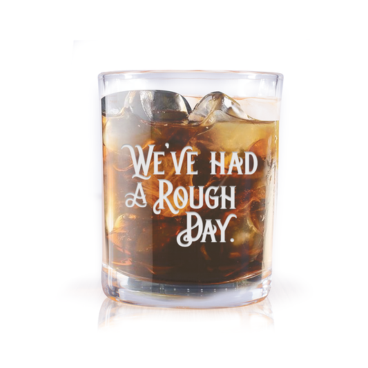 The Walking Dead Rough Day Laser Engraved Rocks Glass-0