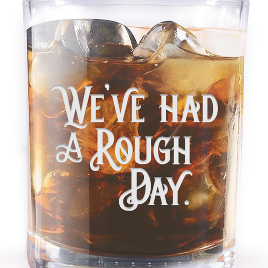The Walking Dead Rough Day Laser Engraved Rocks Glass-1
