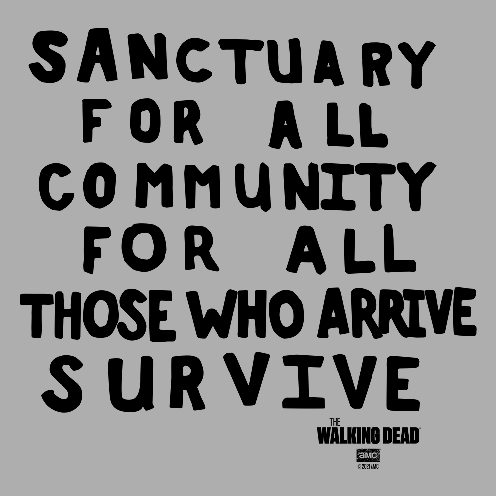 The Walking Dead Sanctuary For All Adult Short Sleeve T-Shirt