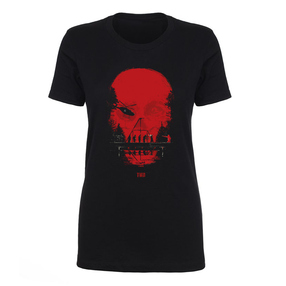 The Walking Dead Skull Women's Short Sleeve T-Shirt-0