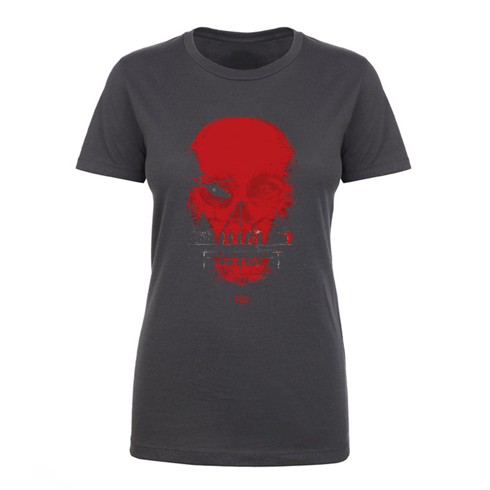 The Walking Dead Skull Women's Short Sleeve T-Shirt-2