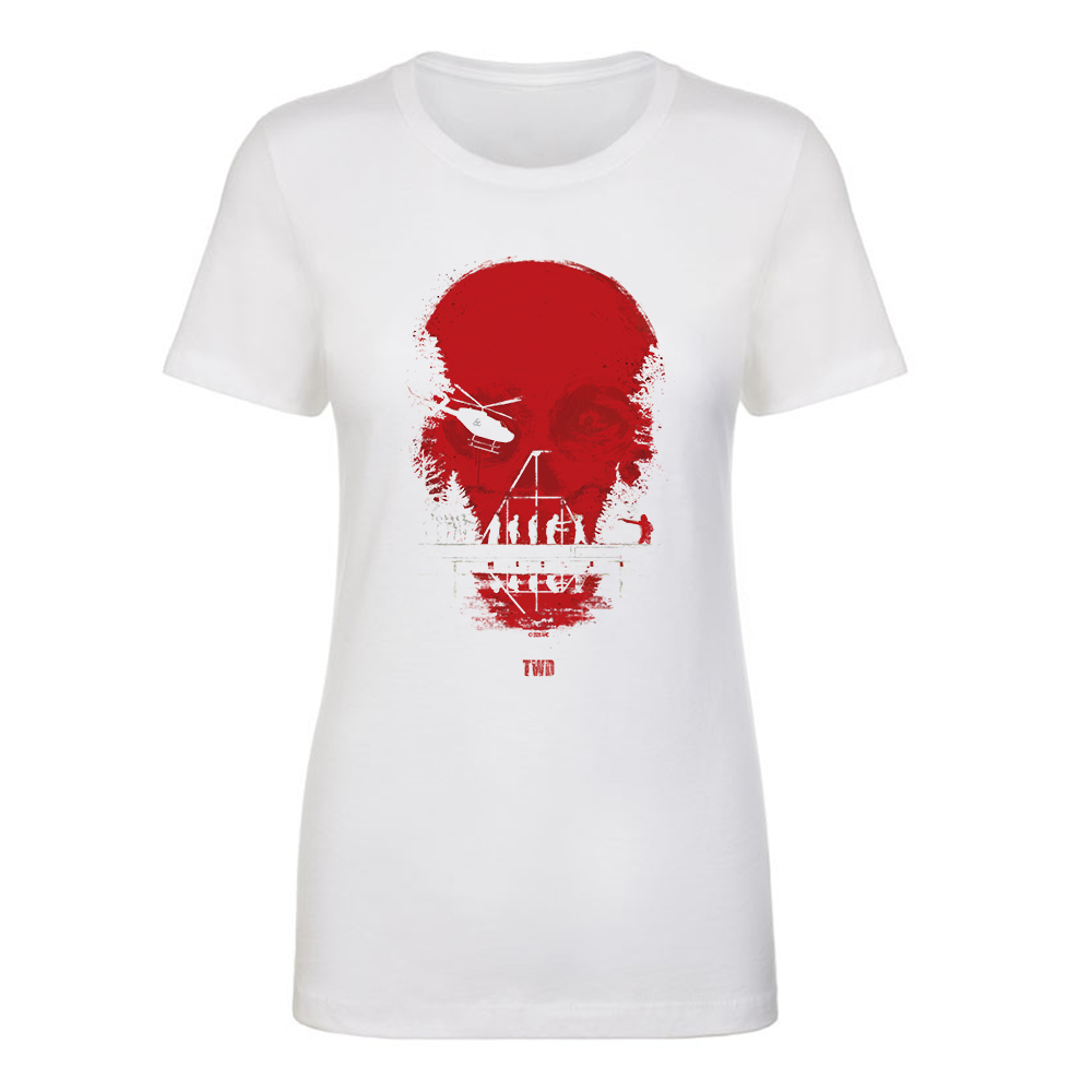The Walking Dead Skull Women's Short Sleeve T-Shirt-3