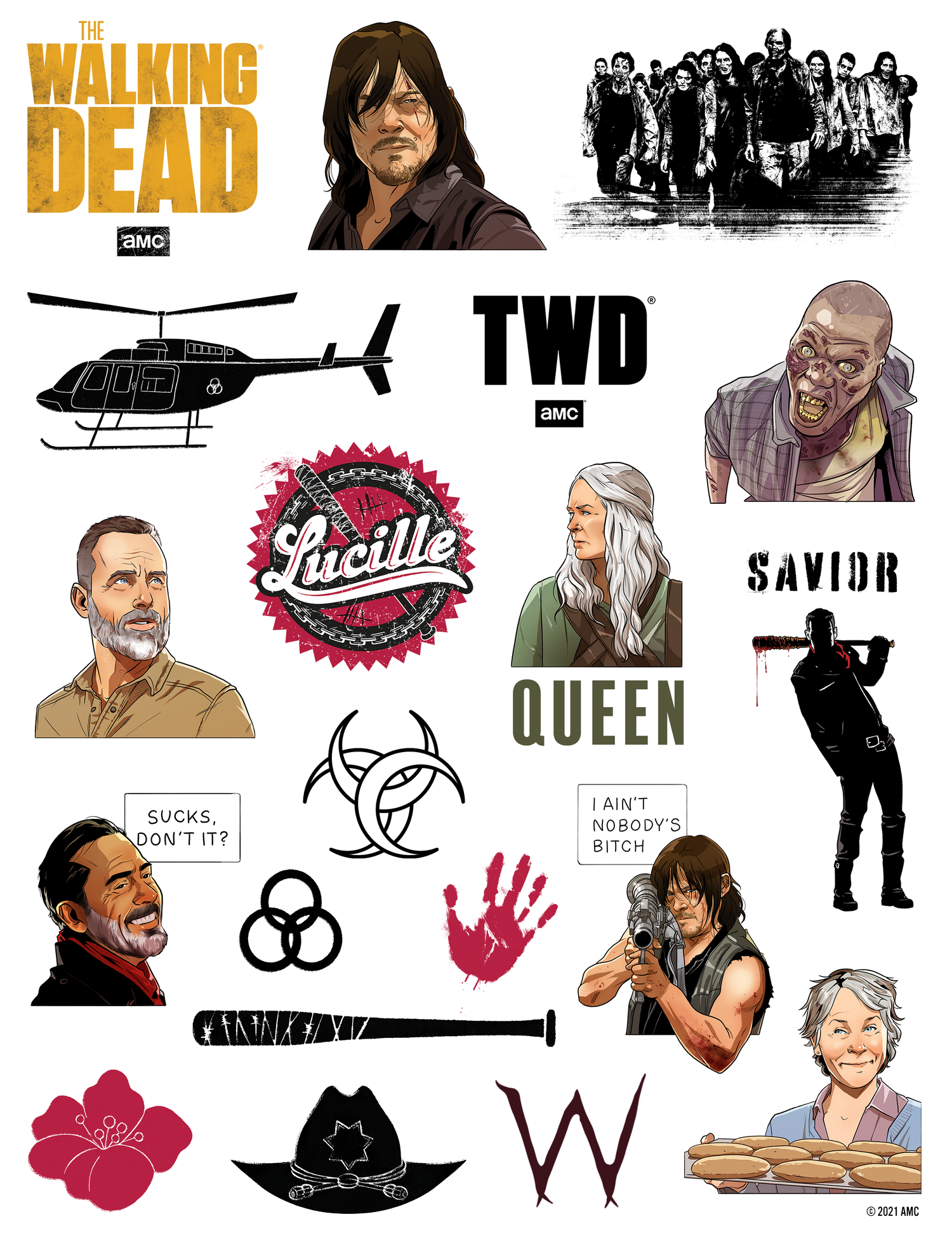 The Walking Dead Temporary Tattoo Sheet