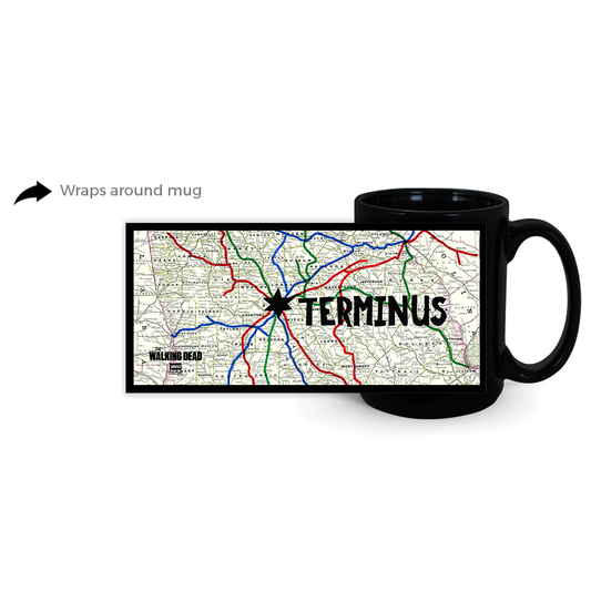 The Walking Dead Terminus Map Black Mug-1