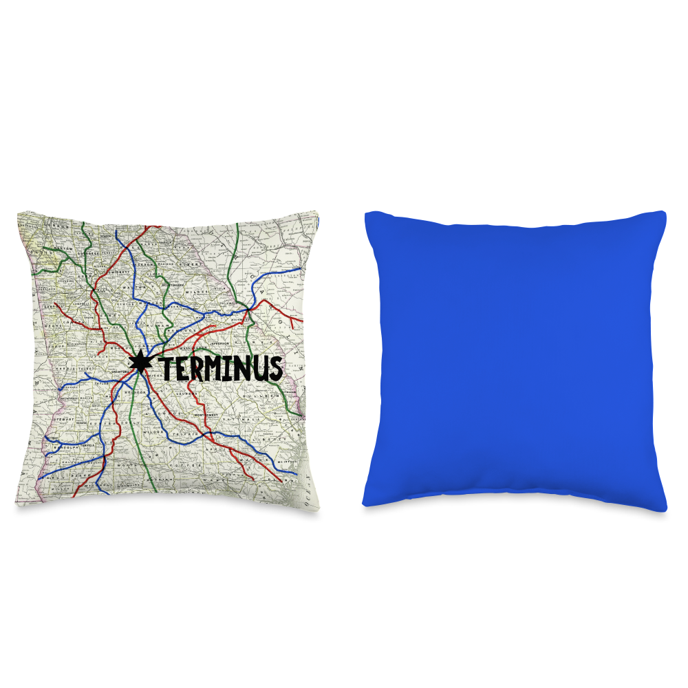 The Walking Dead Terminus Map Throw Pillow-0
