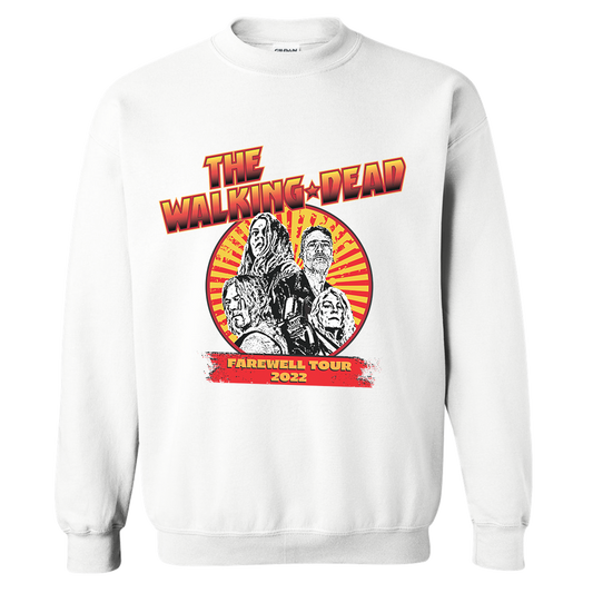 The Walking Dead Farewell Tour Band Fleece Crewneck Sweatshirt-0