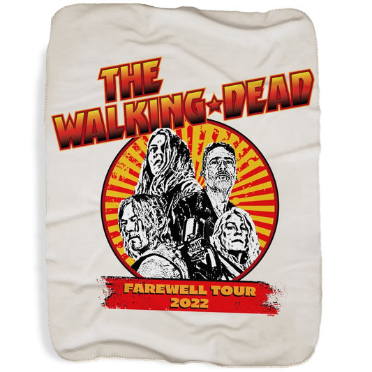 The Walking Dead Farewell Tour Band Sherpa Blanket-0