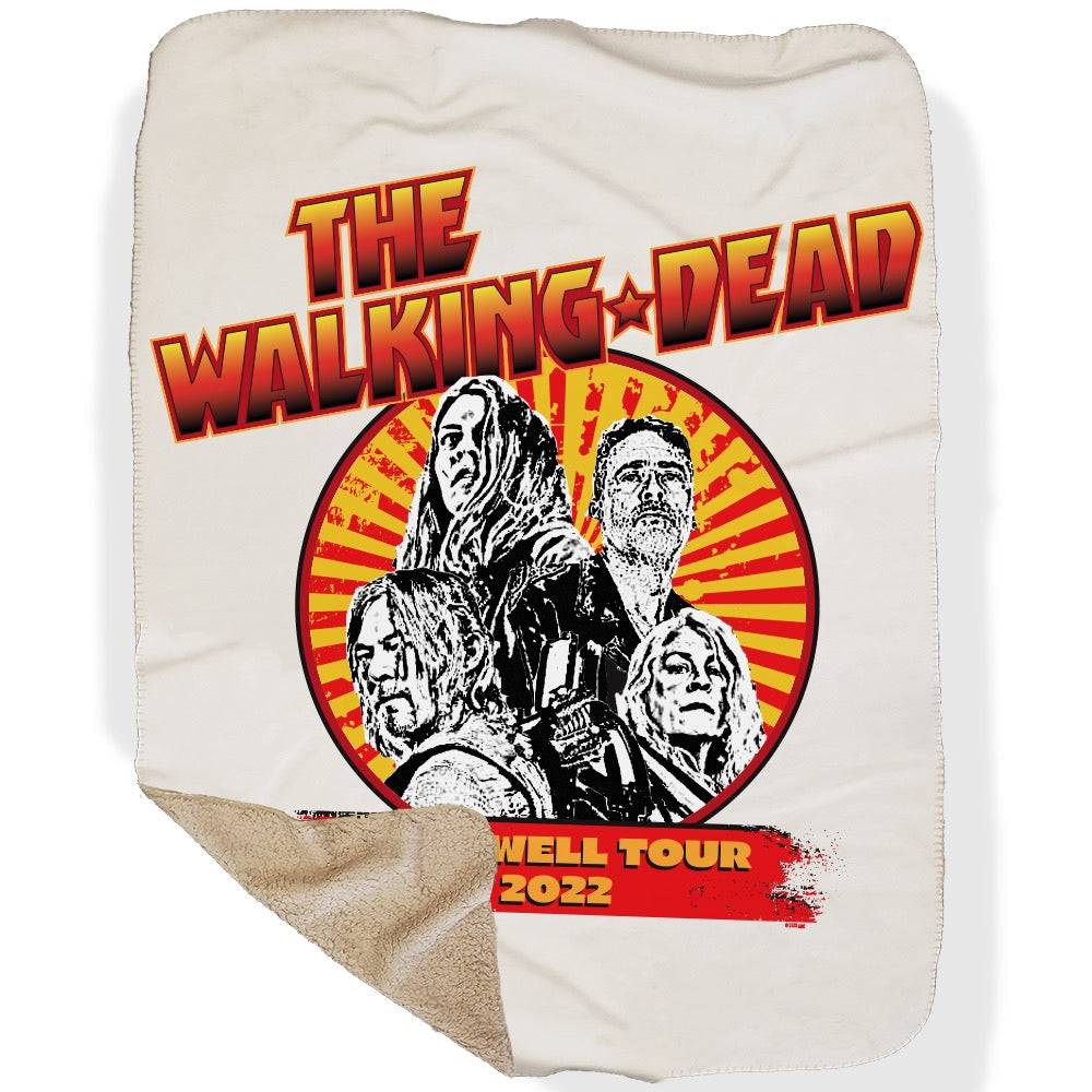 The Walking Dead Farewell Tour Band Sherpa Blanket-1