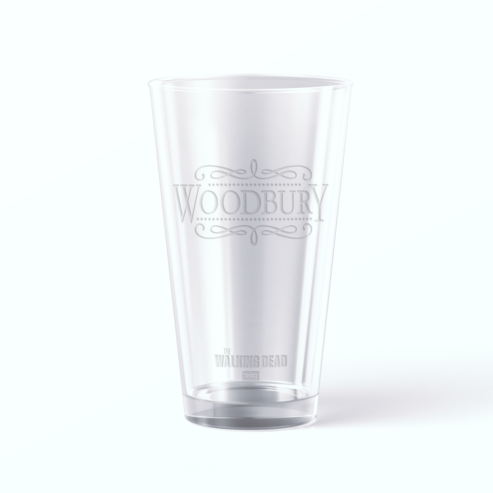 The Walking Dead Woodbury Laser Engraved Pint Glass-0