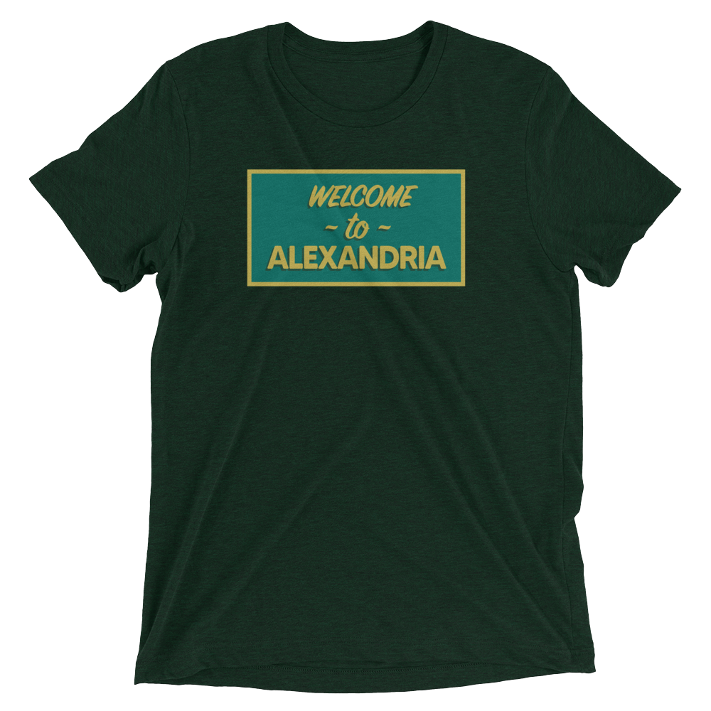 The Walking Dead Welcome to Alexandria Adult Tri-Blend T-Shirt-0