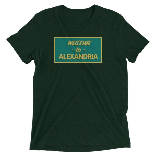 The Walking Dead Welcome to Alexandria Adult Tri-Blend T-Shirt-0