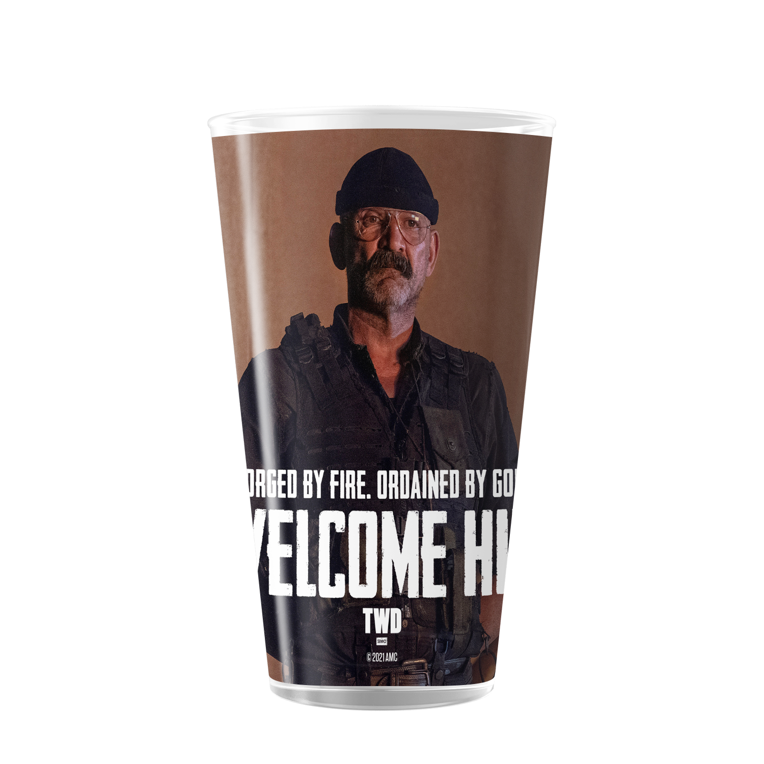 The Walking Dead Welcome Him 17 oz Pint Glass-0