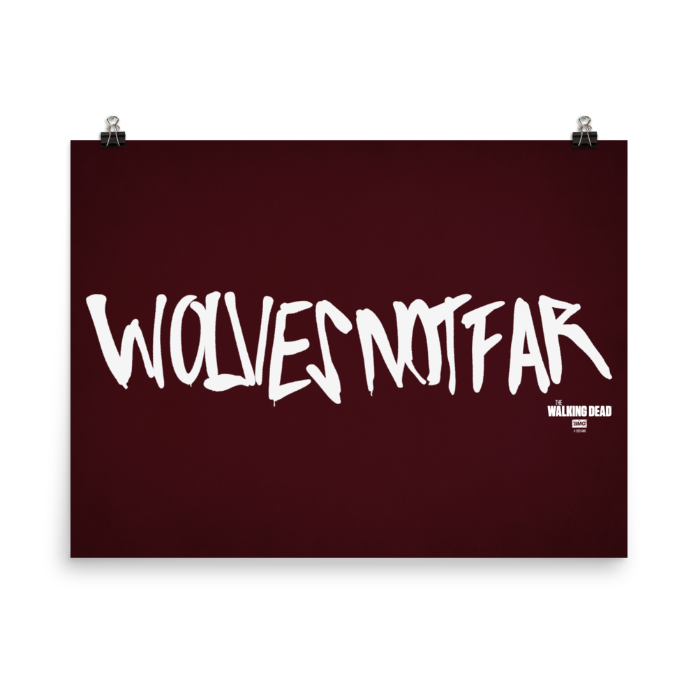 The Walking Dead Wolves Not Far Premium Satin Poster