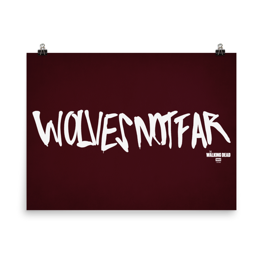 The Walking Dead Wolves Not Far Premium Satin Poster-0