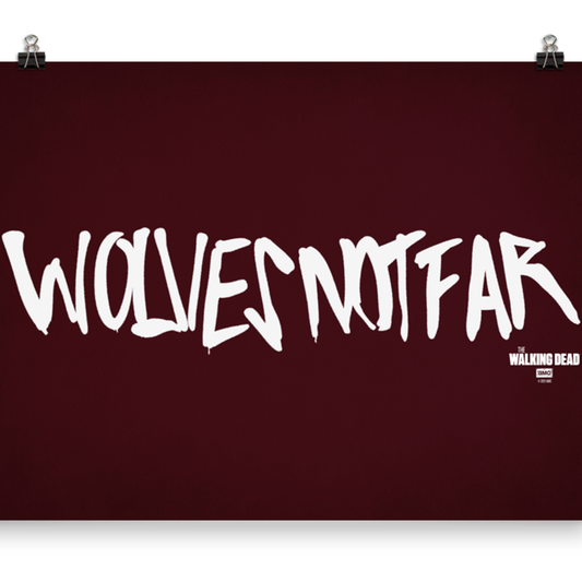 The Walking Dead Wolves Not Far Premium Satin Poster-1