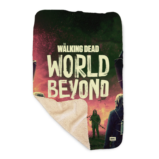 The Walking Dead: World Beyond Season 2 Key Art Sherpa Blanket-0