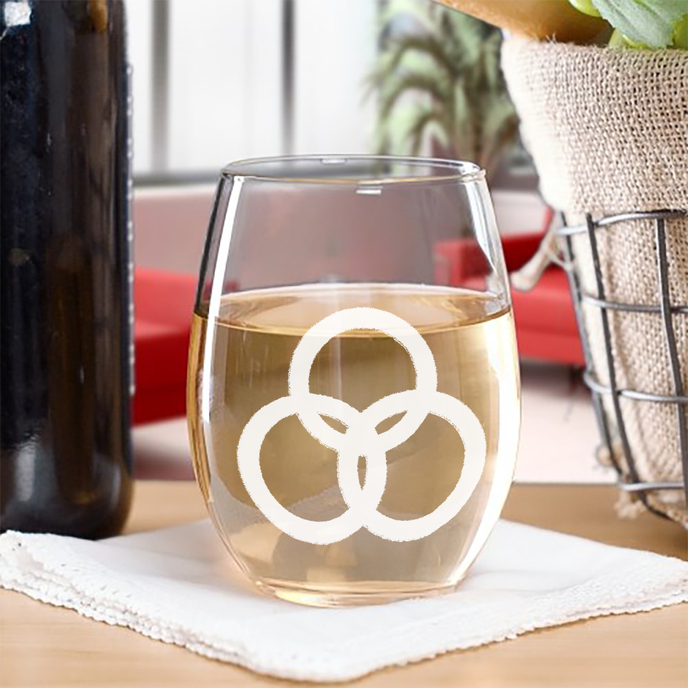 The Walking Dead: World Beyond Three Circle Entity Laser Engraved Stemless Wine Glass