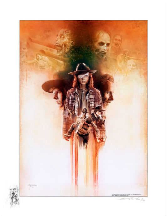 The Walking Dead First Born Remarked Watercolor Giclee by Brian Rood-0