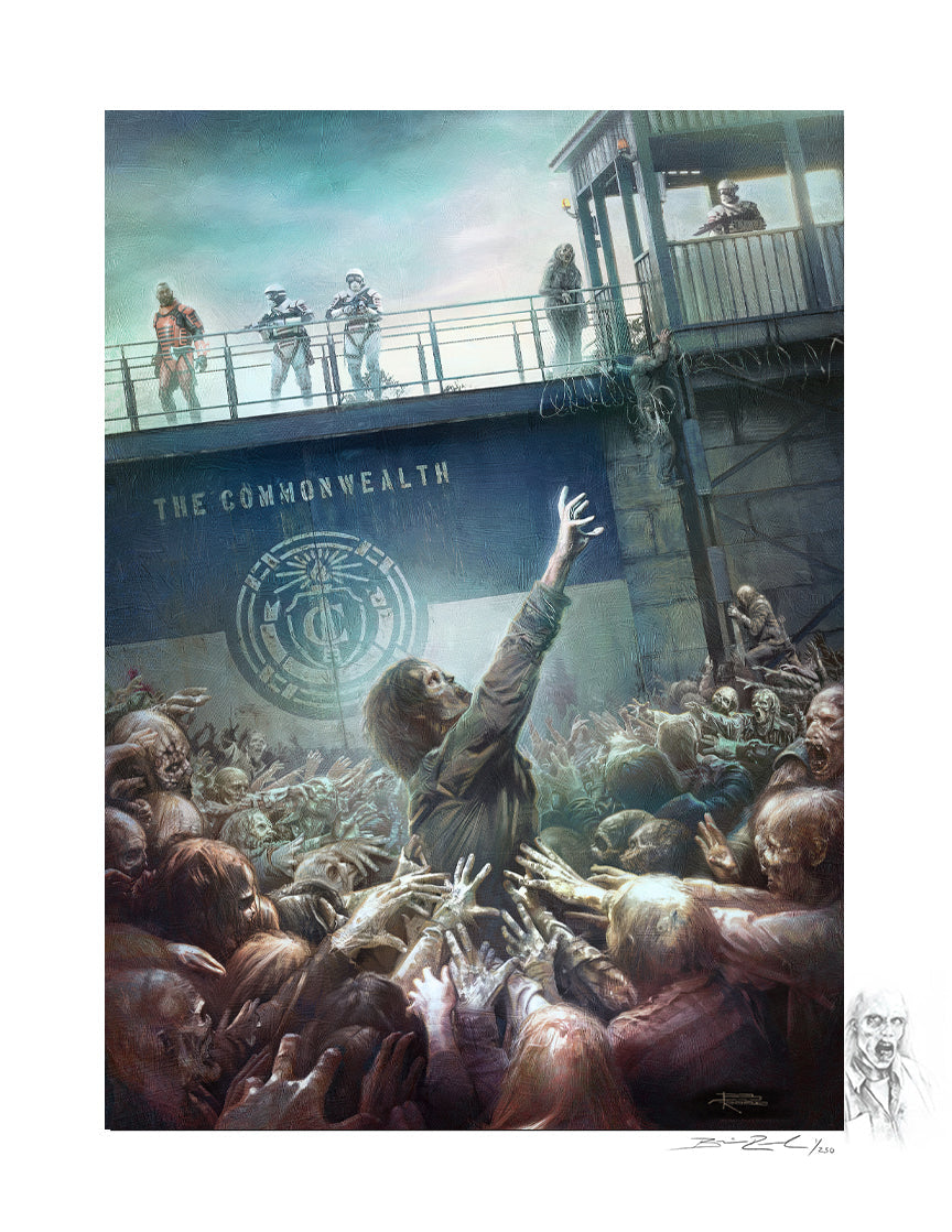 The Walking Dead  "The Breach" Watercolor Giclee by Brian Rood